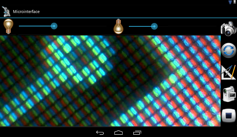 Главное окно интерфейса на базе Android OC